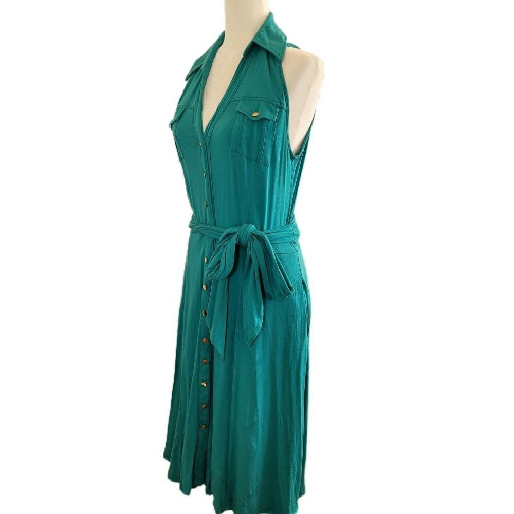 Karen Alexander vintage Button Down Shirt Dress , Fit And Flare , Knee Length A2